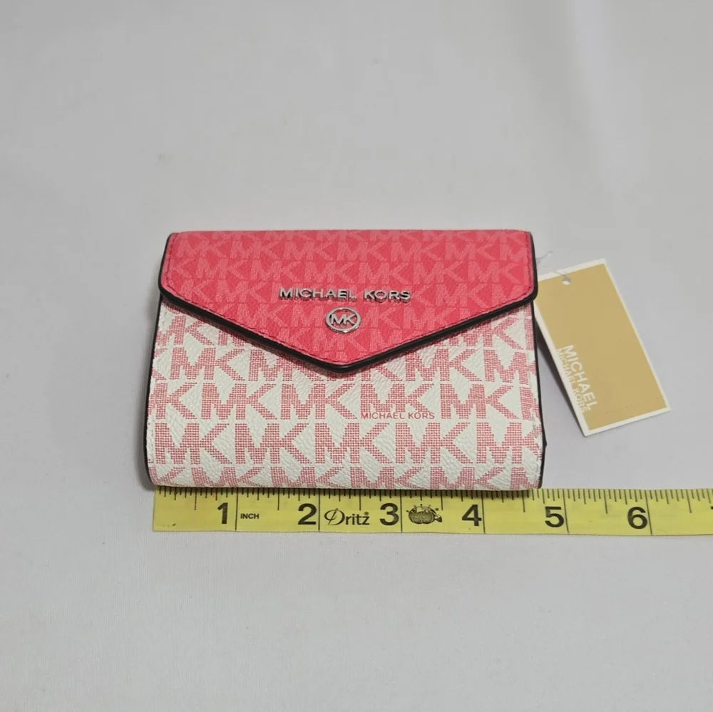 Michael Michael Kors Jet Set Charm Geran Multi MD ENV Trifold Leather Wallet
